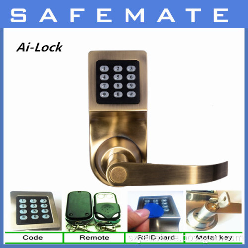 good quality new zinc electronic key remote control door lock with RFID card